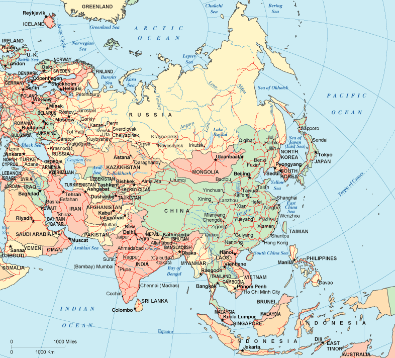 Asian Deserts Map 88