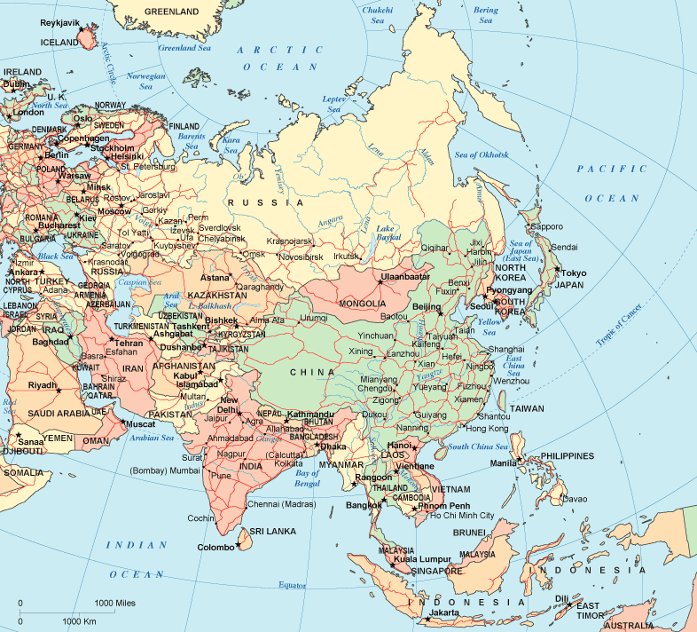 map of europe and asia